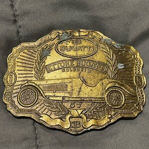 Vintage Bugatti Belt Buckle – Ettore Bugatti Molsheim 57 USA Napoleon Empereur